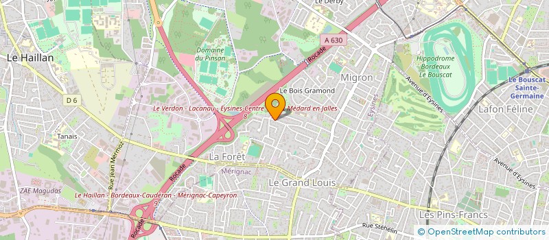 localisation de l'entreprise MONSIEUR RAYMOND BARBOTEAU  EYSINES