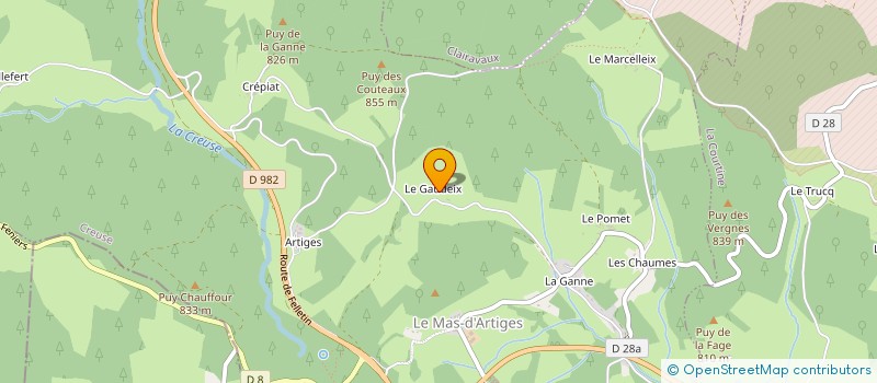 localisation de l'entreprise MONSIEUR RAYMOND BELLENGER  LE MAS-D'ARTIGE