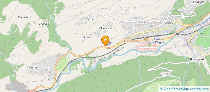localisation de l'entreprise MONSIEUR RAYMOND BERARD à AIME-LA-PLAGNE