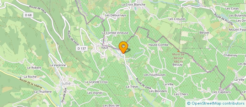 localisation de l'entreprise MONSIEUR RAYMOND BONNAY à JULIENAS