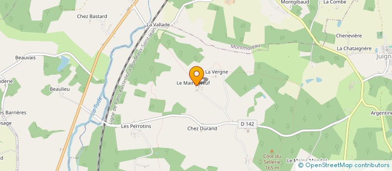 localisation de l'entreprise MONSIEUR RAYMOND BORDES  JUIGNAC