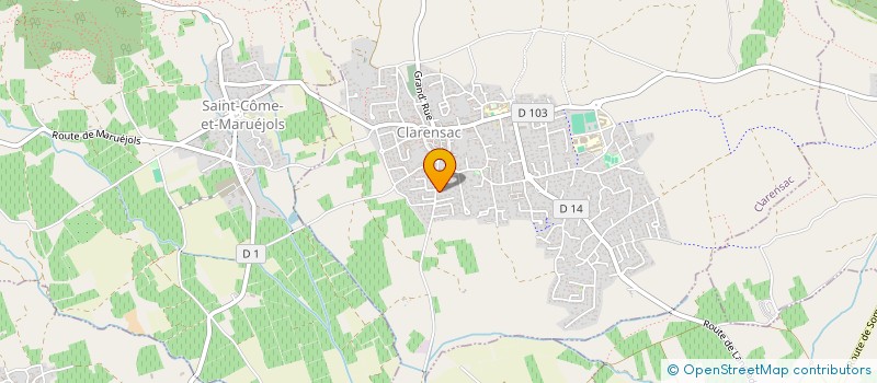 localisation de l'entreprise MONSIEUR RAYMOND BRUGUIERE  CLARENSAC