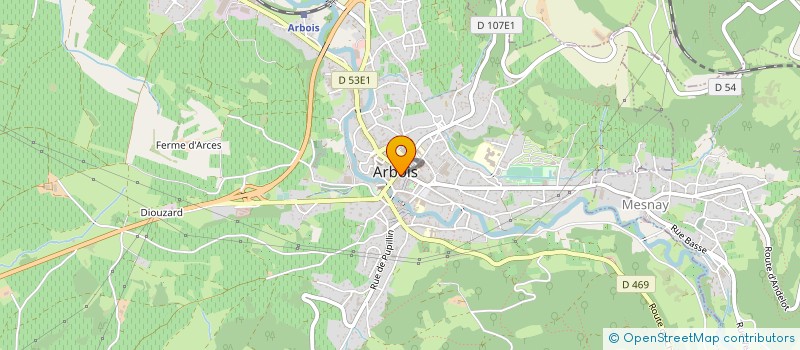 localisation de l'entreprise MONSIEUR RAYMOND CATTENOZ  ARBOIS