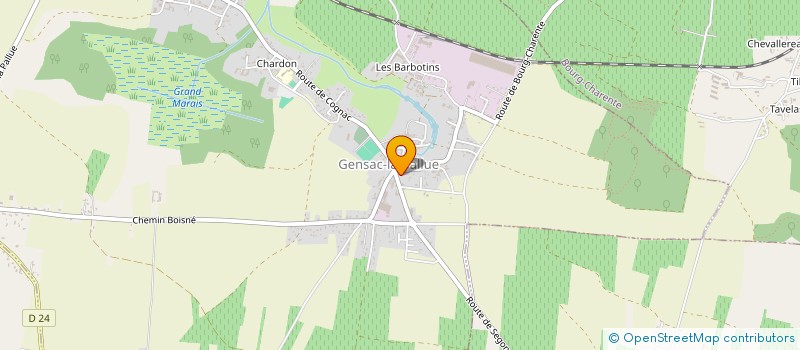 localisation de l'entreprise MONSIEUR RAYMOND CHASSERIAUD à GENSAC-LA-PALLUE