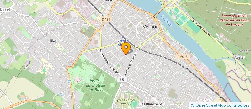 localisation de l'entreprise MONSIEUR RAYMOND COUET à VERNON