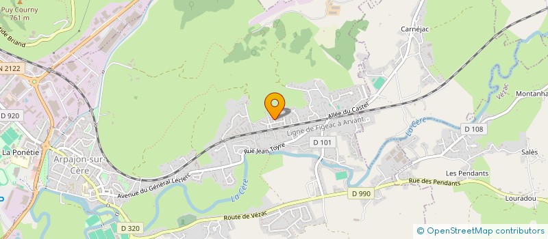 localisation de l'entreprise MONSIEUR RAYMOND DANGUILHEN à ARPAJON-SUR-CERE