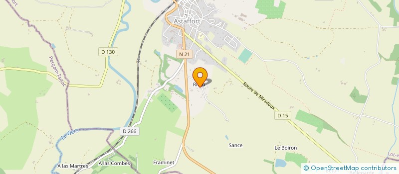 localisation de l'entreprise MONSIEUR RAYMOND DUGARCIN  ASTAFFORT