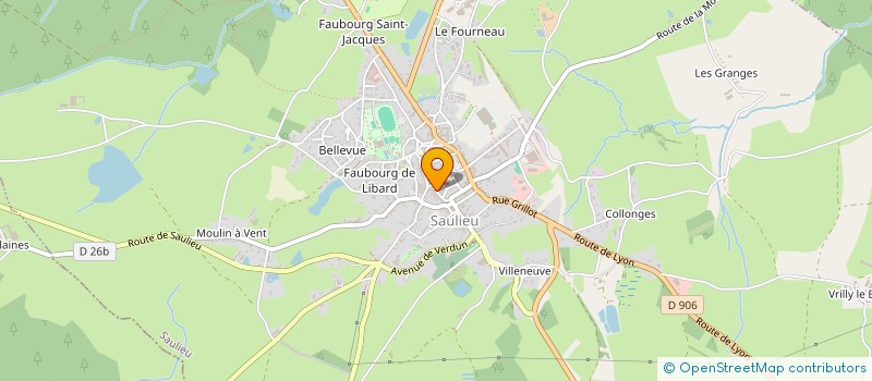 localisation de l'entreprise MONSIEUR RAYMOND DUVIGNAUD  SAULIEU