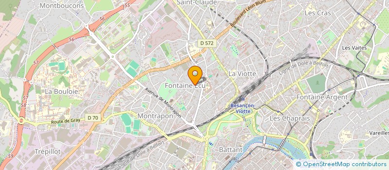 localisation de l'entreprise MONSIEUR RAYMOND GAIFFE à BESANCON