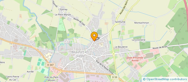 localisation de l'entreprise MONSIEUR RAYMOND GAUTREAU à BEAUFORT-EN-ANJOU