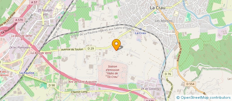 localisation de l'entreprise MONSIEUR RAYMOND GIORDANA  LA CRAU