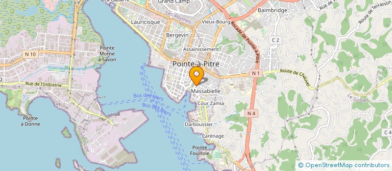 localisation de l'entreprise MONSIEUR RAYMOND GUIOLET à POINTE-A-PITRE