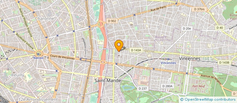 localisation de l'entreprise MONSIEUR RAYMOND HEDOUIN à VINCENNES