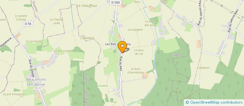 localisation de l'entreprise MONSIEUR RAYMOND IDEZ à CUGNY