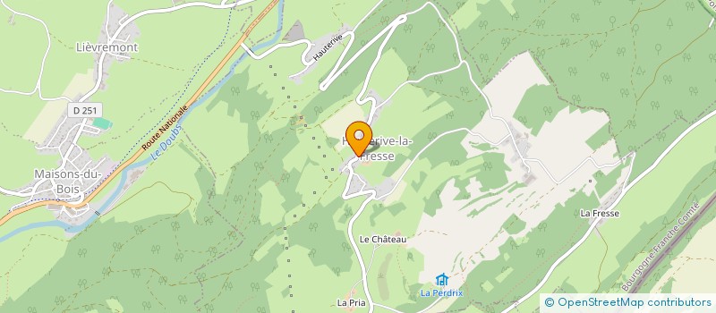 localisation de l'entreprise MONSIEUR RAYMOND JACQUET-PIERROULET  HAUTERIVE-LA-FRESSE