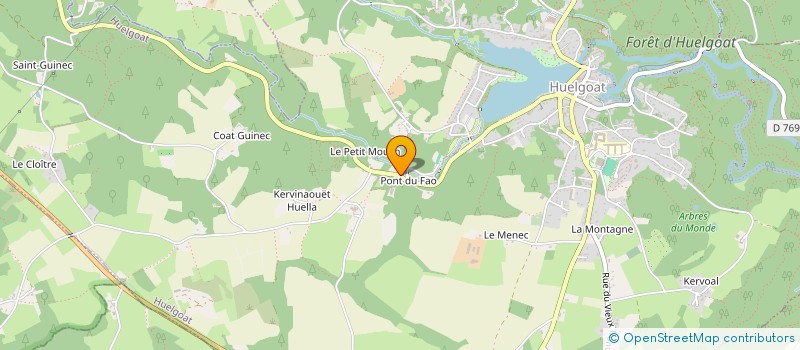 localisation de l'entreprise MONSIEUR RAYMOND JAOUEN  HUELGOAT