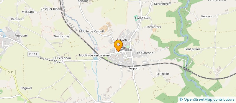 localisation de l'entreprise MONSIEUR RAYMOND KERAUTRET  GUIMILIAU