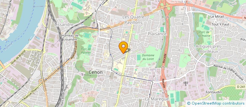 localisation de l'entreprise MONSIEUR RAYMOND LAFITTE  CENON