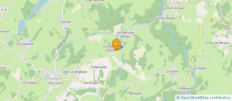 localisation de l'entreprise MONSIEUR RAYMOND LAGORCE  CHAMPAGNAT