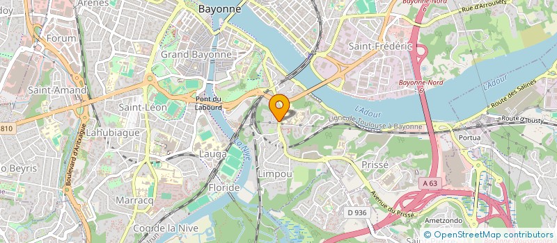 localisation de l'entreprise MONSIEUR RAYMOND LARTIGUE à BAYONNE