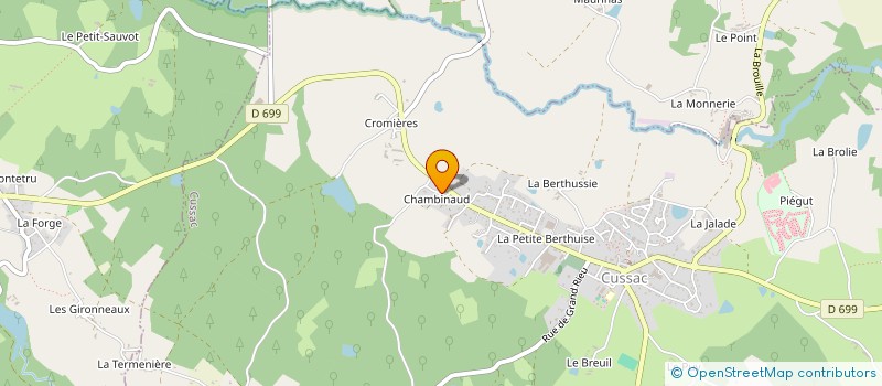 localisation de l'entreprise MONSIEUR RAYMOND LATHIERE à CUSSAC