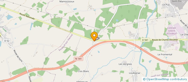 localisation de l'entreprise MONSIEUR RAYMOND PASCAUD  EXIDEUIL-SUR-VIENNE