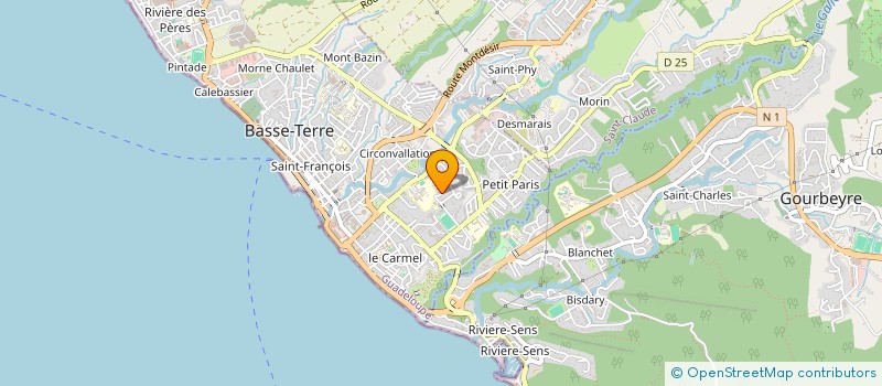localisation de l'entreprise MONSIEUR RAYMOND PEDURAND à BASSE-TERRE