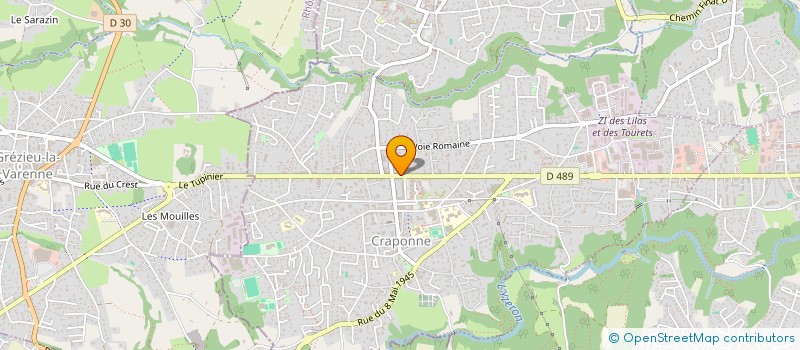 localisation de l'entreprise MONSIEUR RAYMOND PETITJEAN  CRAPONNE