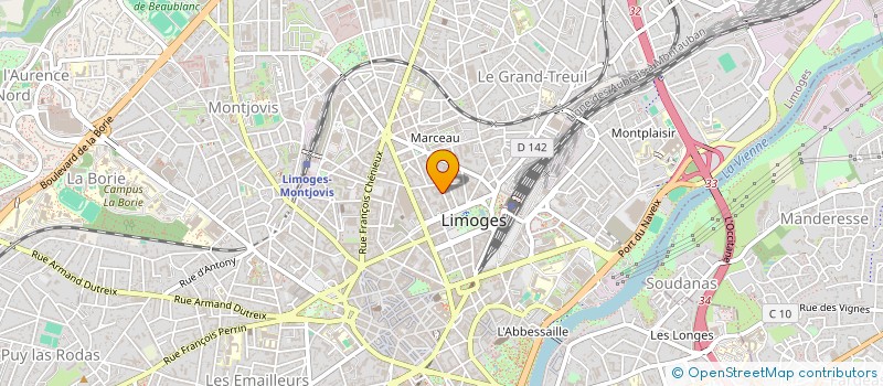 localisation de l'entreprise MONSIEUR RAYMOND PRADEAU à LIMOGES