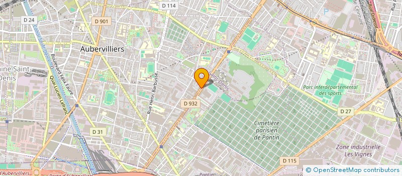 localisation de l'entreprise MONSIEUR RAYMOND RINALDO à AUBERVILLIERS