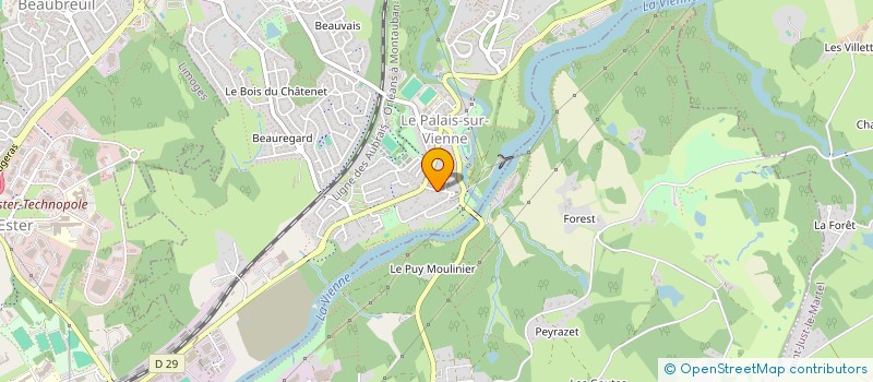 localisation de l'entreprise MONSIEUR RAYMOND ROUGER  LE PALAIS-SUR-VIENNE