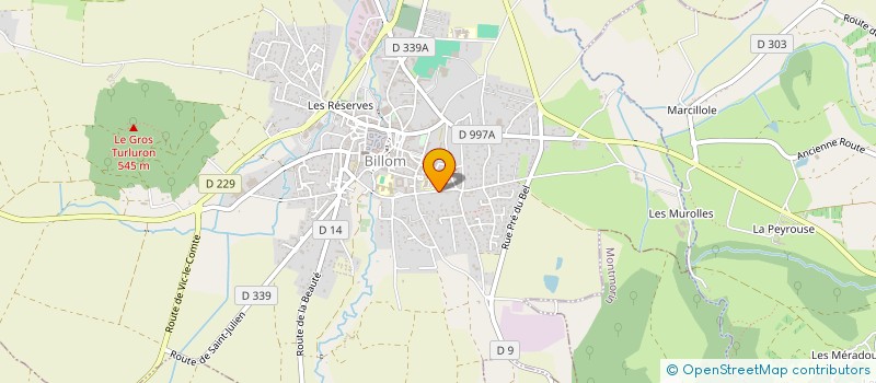 localisation de l'entreprise MONSIEUR RAYMOND RUDEL  BILLOM