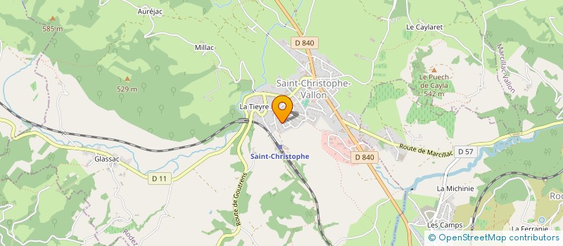 localisation de l'entreprise MONSIEUR RAYMOND TAMALET  SAINT-CHRISTOPHE-VALLON