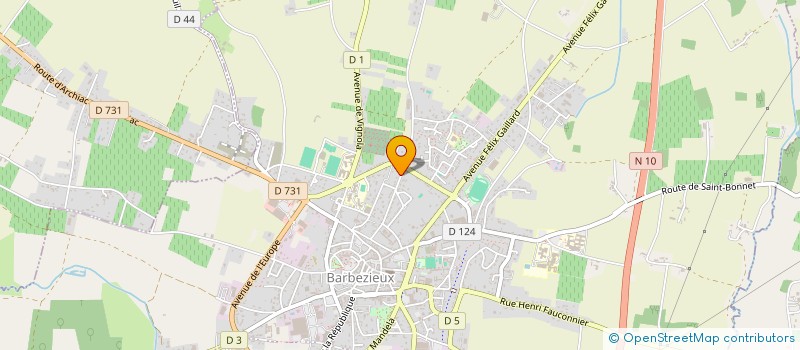 localisation de l'entreprise MONSIEUR RAYMOND THOMAS  BARBEZIEUX-SAINT-HILAIRE