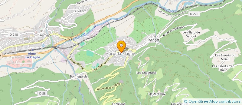 localisation de l'entreprise MONSIEUR RAYMOND TRUCHE  AIME-LA-PLAGNE