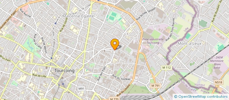 localisation de l'entreprise MONSIEUR RAYMOND VANRULLEN  TOURCOING