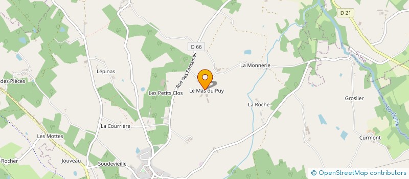 localisation de l'entreprise MONSIEUR RAYMOND VAUDON  CHAMPSAC