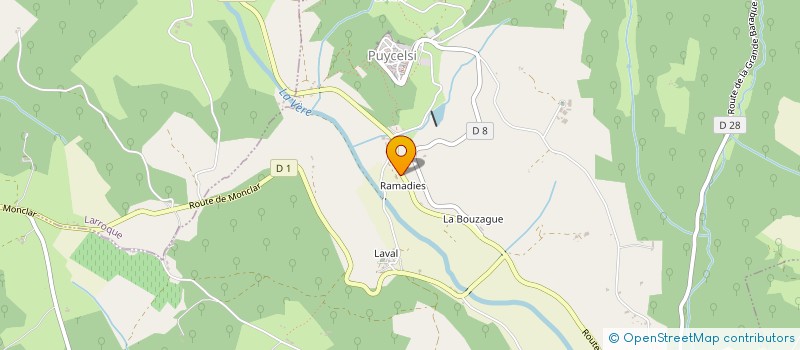 localisation de l'entreprise MONSIEUR RAYMOND VERNHET  PUYCELSI