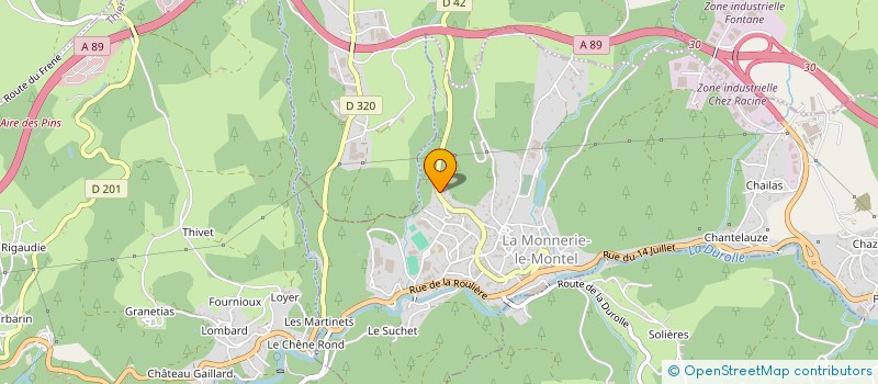 localisation de l'entreprise MONSIEUR RAYMOND VIER  LA MONNERIE-LE-MONTEL