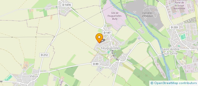 localisation de l'entreprise MONSIEUR RAYNALD BICHEREL  FEUGUEROLLES-BULLY