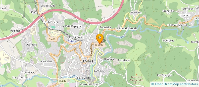 localisation de l'entreprise MONSIEUR RAZAK-ALLAH SEKKIOU  THIERS