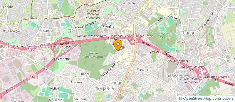 localisation de l'entreprise MONSIEUR REALDO JASHARI  GRADIGNAN