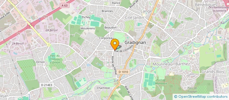 localisation de l'entreprise MONSIEUR REDA BELKEBIR MRANI à GRADIGNAN