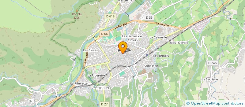 localisation de l'entreprise MONSIEUR REDOINE HALLOU à PRADES