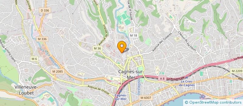 localisation de l'entreprise MONSIEUR REDOUANE CHERAGA à CAGNES-SUR-MER