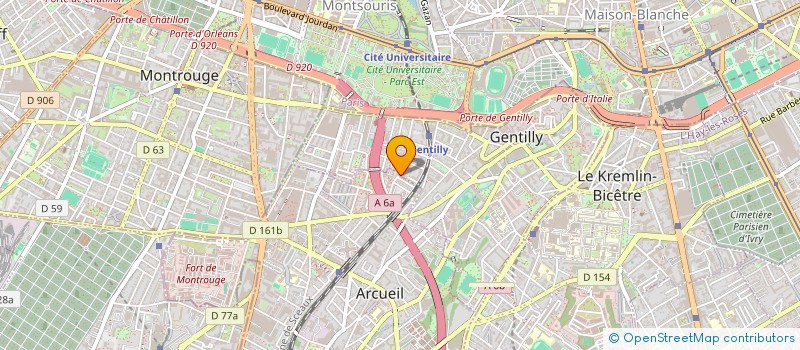 localisation de l'entreprise MONSIEUR REFKI CHELLY  GENTILLY