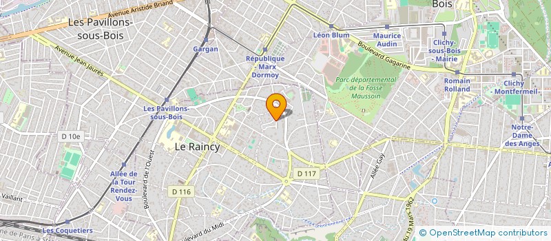localisation de l'entreprise MONSIEUR REGINALD CASSIUS à LE RAINCY