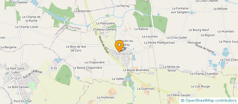 localisation de l'entreprise MONSIEUR REGINALD CHASLIN  LANGOUET