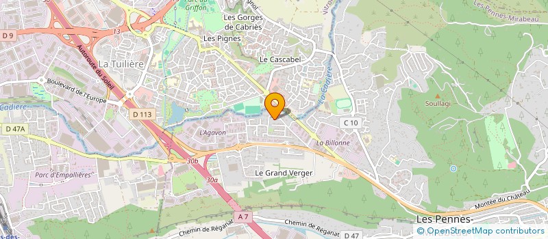 localisation de l'entreprise MONSIEUR REGIS AGNETTI à LES PENNES MIRABEAU