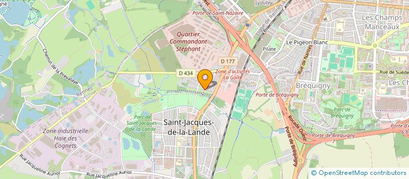 localisation de l'entreprise MONSIEUR REGIS AUBREE  SAINT-JACQUES-DE-LA-LANDE